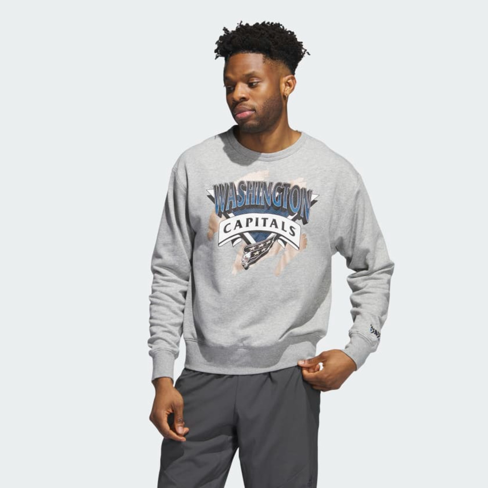 Washington Capital  90S Print Medium Crew Sweatshirt